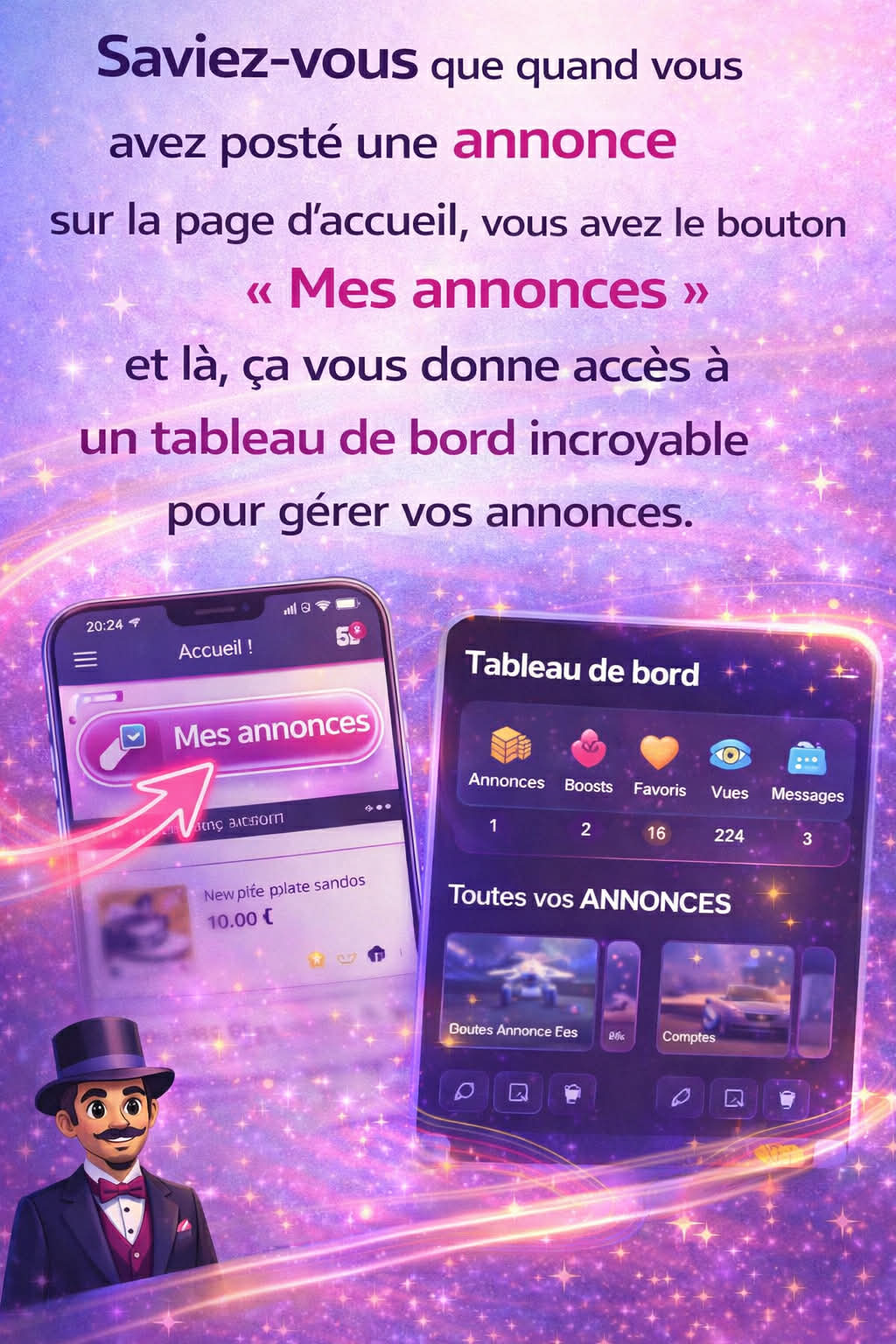 Utiliser le dashboard