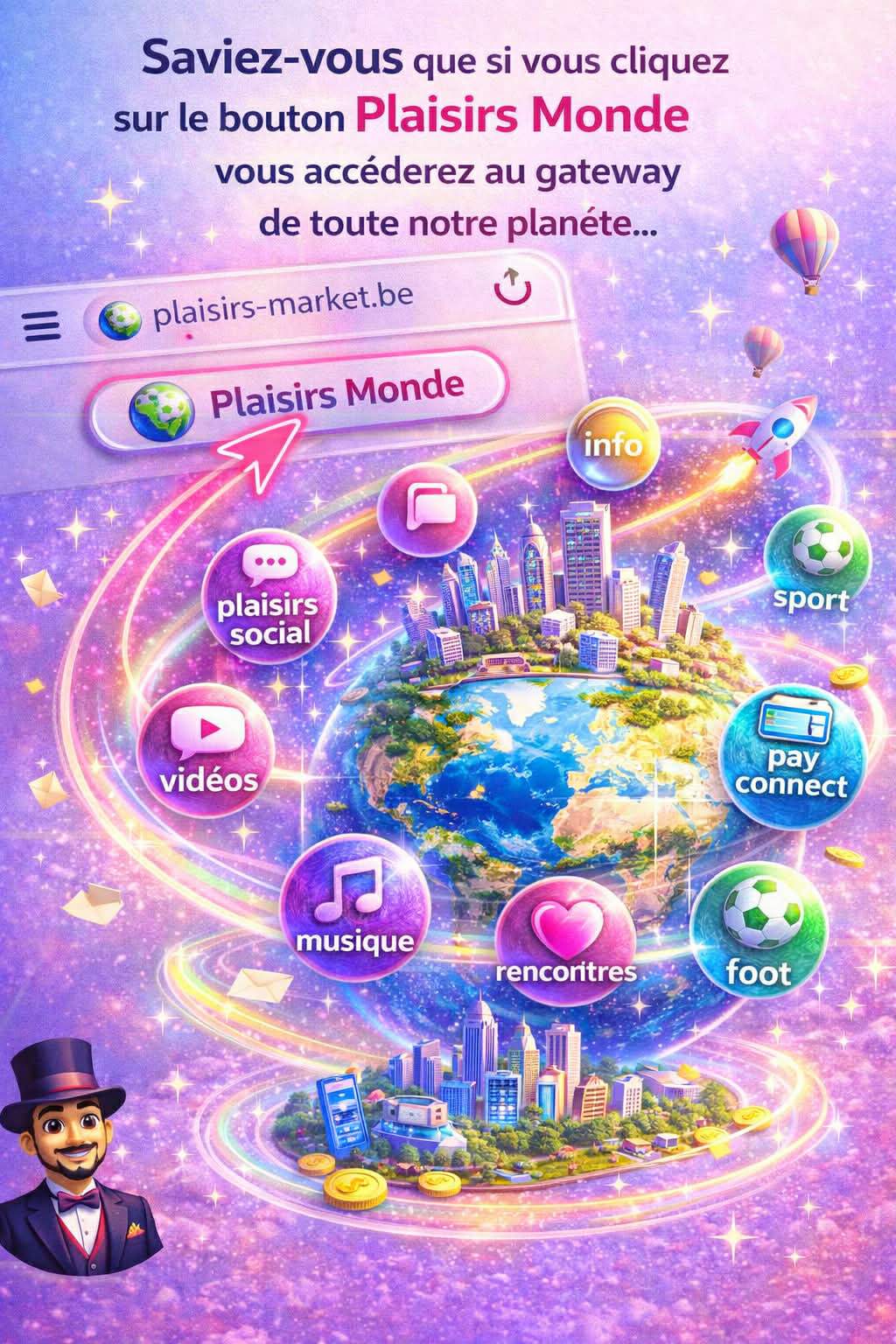 Passer par le hub central