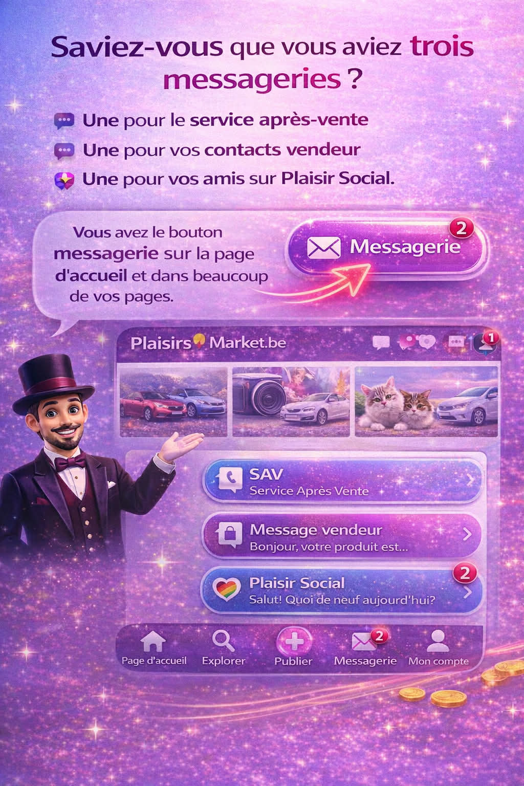 Utiliser la messagerie