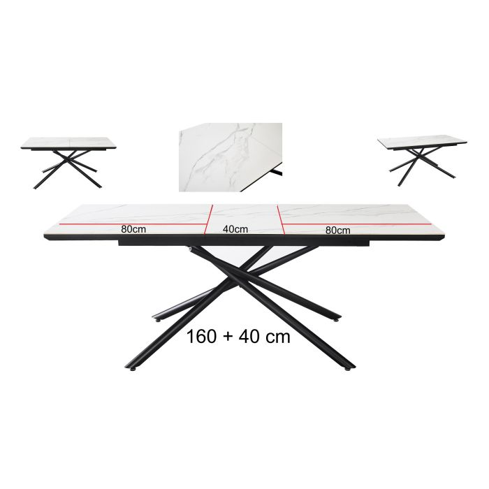 Table marbre 160 cm