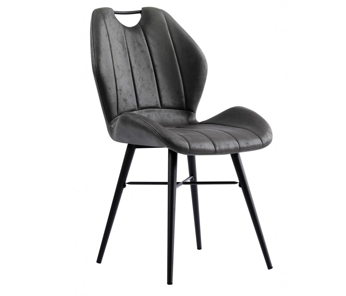 Chaise en tissu gris