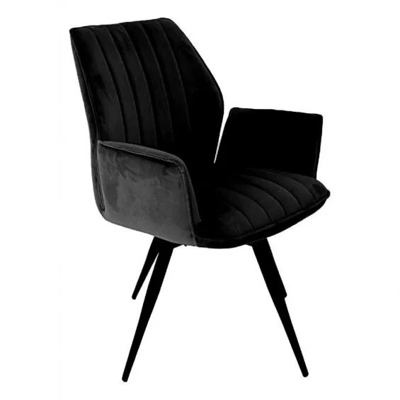 Chaise tournante en velours